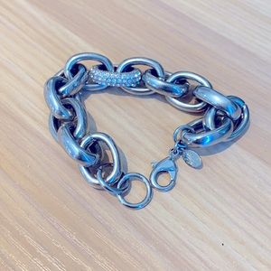 Swarovski Crystal Silver Chain Bracelet